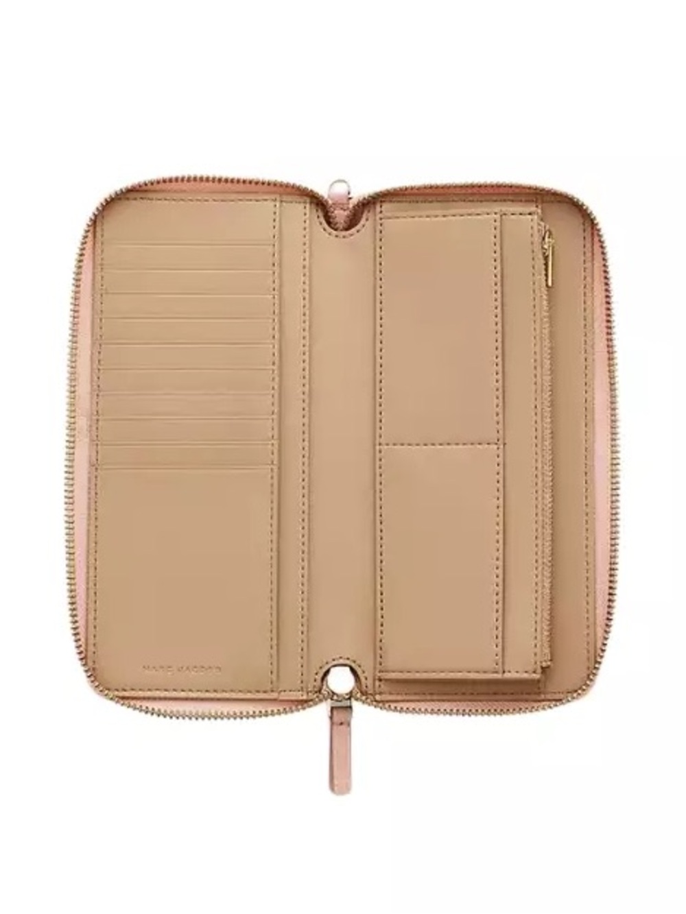 Marc Jacobs Pink Zip-Around Leather Wristlet Wallet with Gold Hardware - Picture 2 of 4